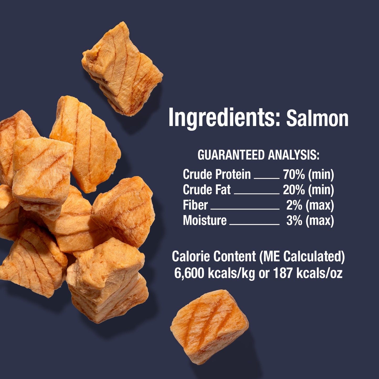 Golosinas de salmón para gatos de un solo ingrediente