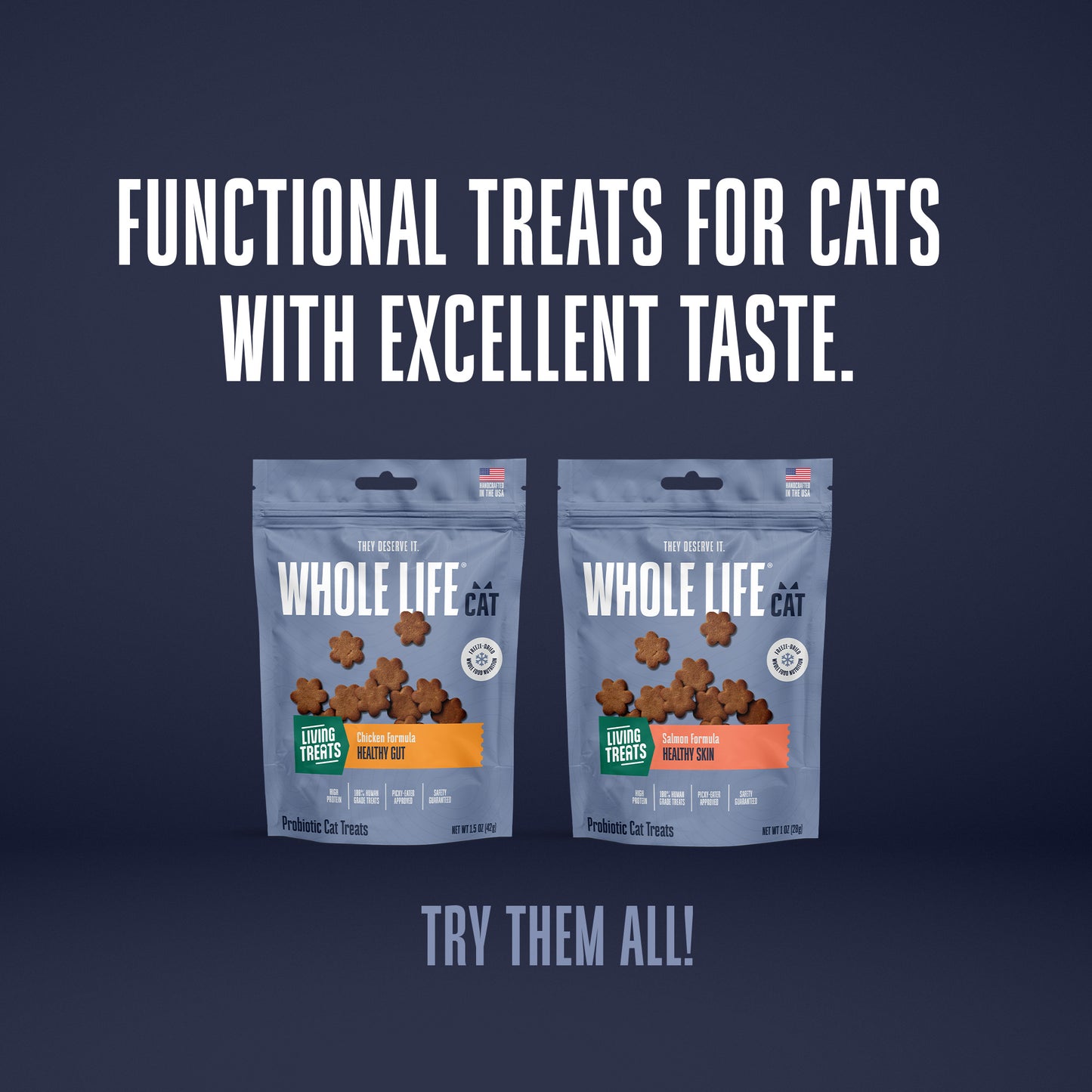 Living Treats – Snack probiótico intestinal saludable para gatos