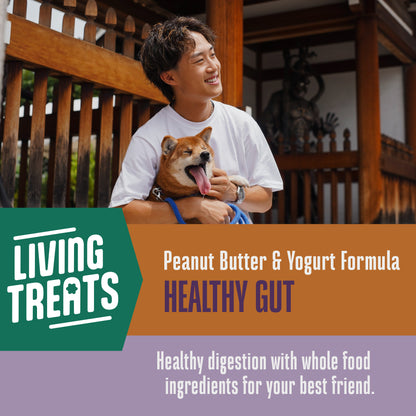 Living Treats – 花生酱和酸奶配方益生菌狗粮