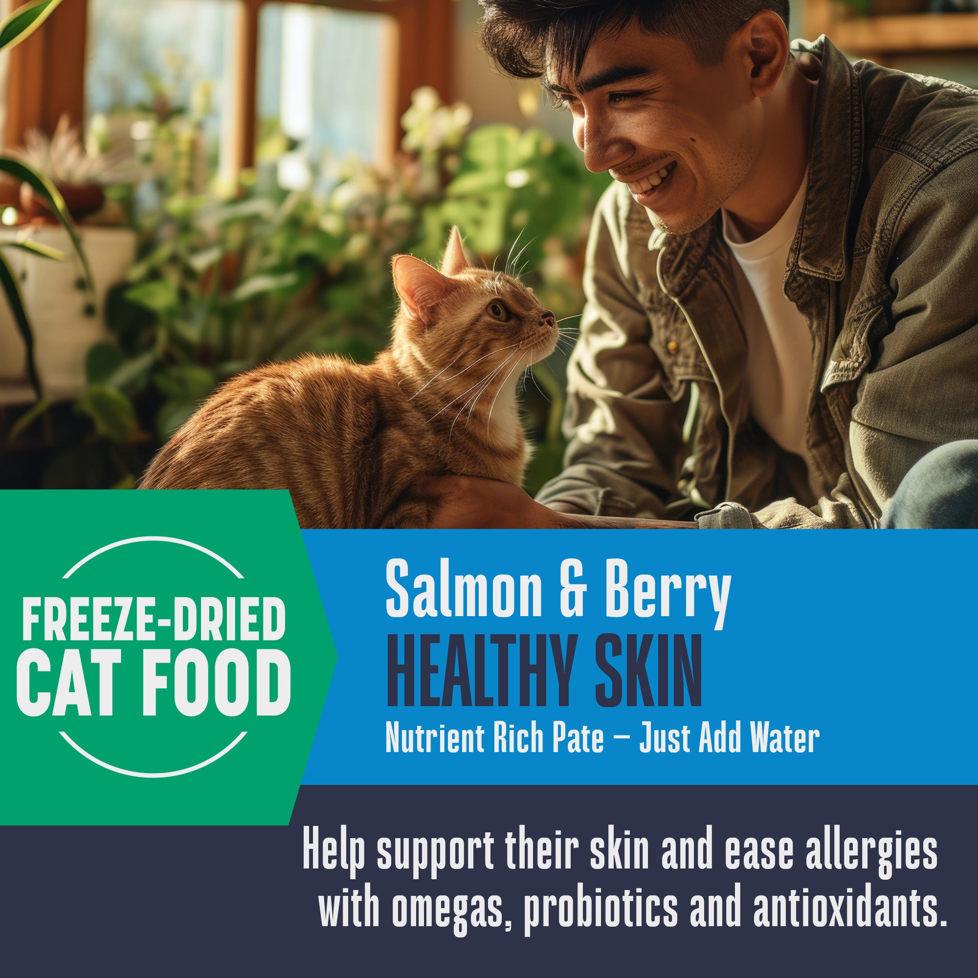 Suplementos alimenticios integrales para gatos Nature's Remedy Healthy Skin