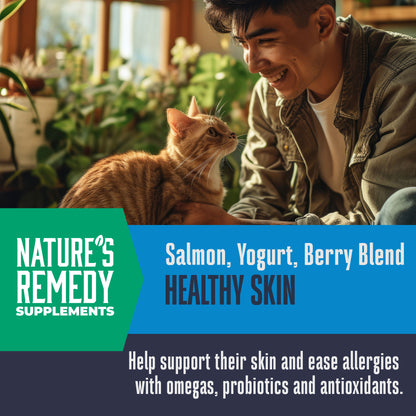 Suplementos alimenticios integrales para gatos Nature's Remedy Healthy Skin