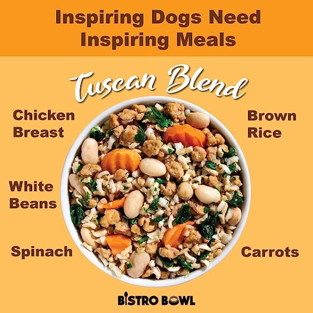 Bistro Bowls – Mezcladores de comida de mezcla toscana para perros