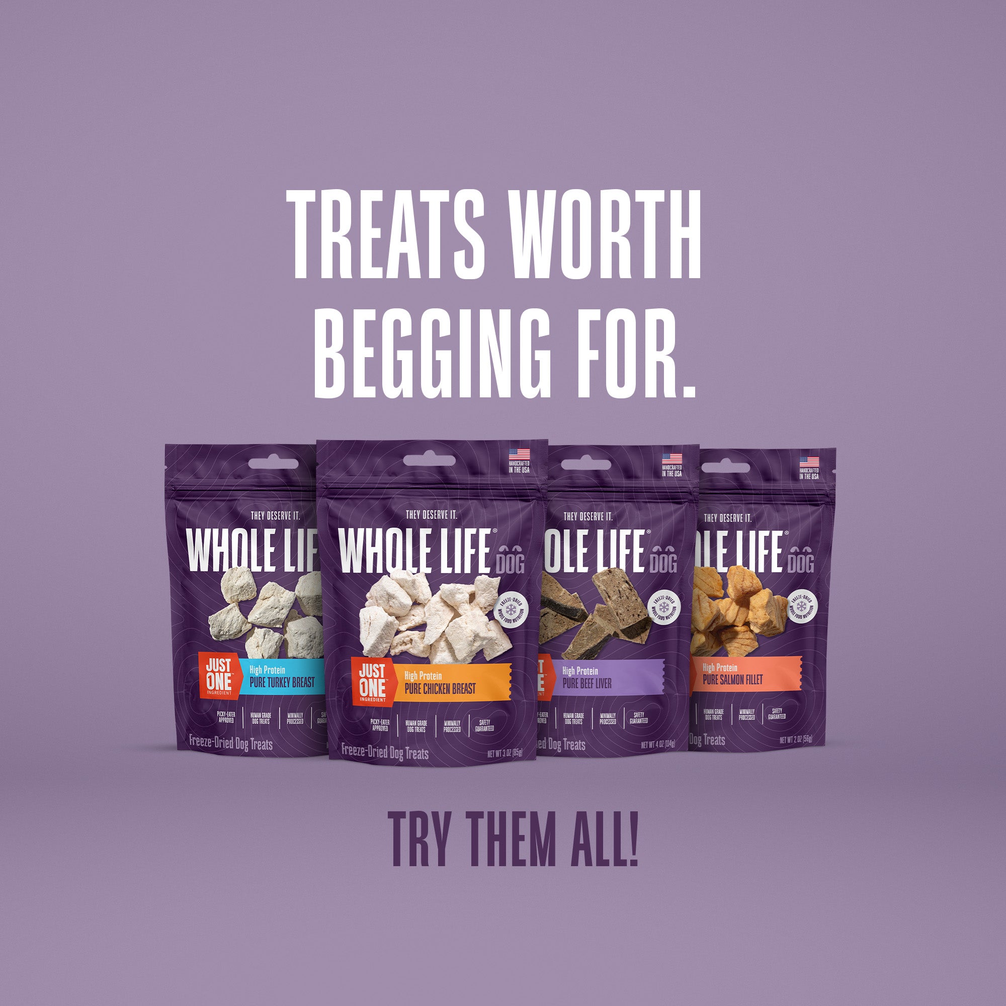 Just One Ingredient Variety Pack For Dogs (Order All 4 Flavors and Get 10% Off)