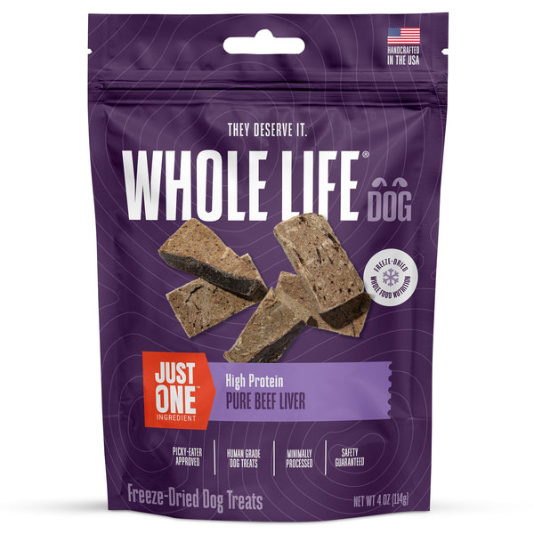 Just One Beef Liver Freeze-Dried Dog Treats | Whole Life Pet