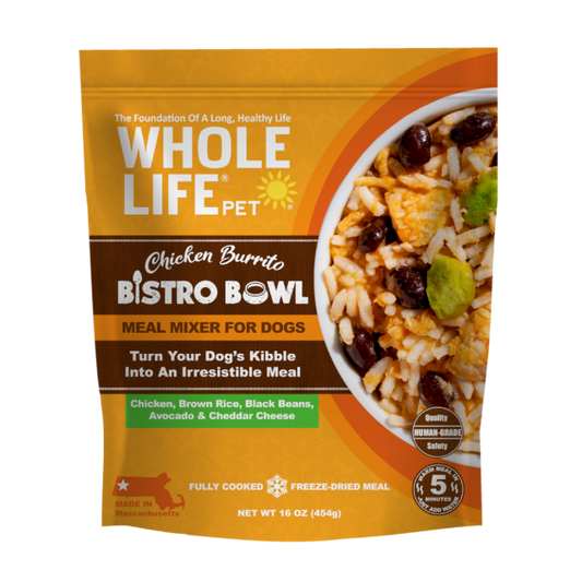Bistro Bowls – Mezcladores de comida para burritos de pollo para perros