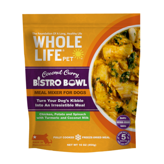 Bistro Bowls – Mezcladores de comida con curry de coco para perros