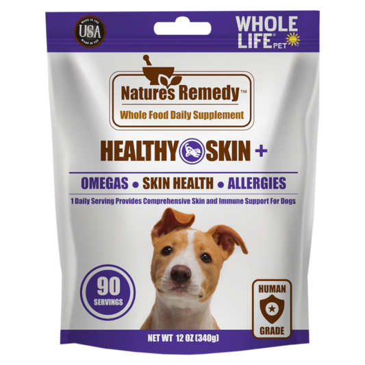 Suplementos alimenticios integrales para perros de Nature's Remedy para una piel sana y alergias 