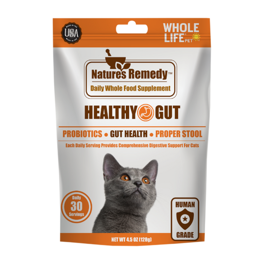 Suplementos alimenticios integrales para gatos de Nature's Remedy Healthy Gut 