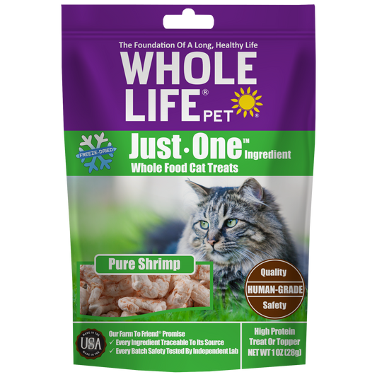 Just One Ingredient Shrimp Treats For Cats
