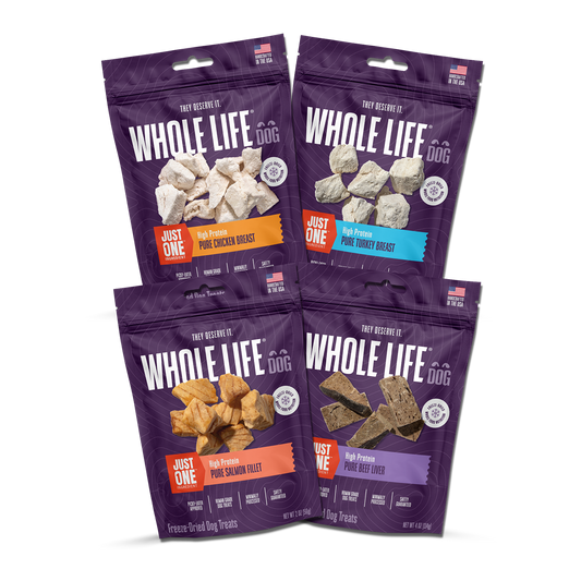 Just One Ingredient Variety Pack for Dogs:  Human Grade and Grain Free - Made In Our Own Kitchen. Save 10% + Free Shipping