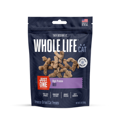 Just One Beef Cat Treats – Human Grade, Picky Eater Approved, Made in Our Own Kitchens