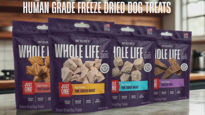 Just One Ingredient Variety Pack for Dogs:  Human Grade and Grain Free - Made In Our Own Kitchen. Save 10% + Free Shipping